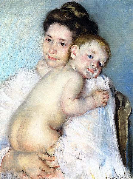 Cassatt_Mary_The_Young_Mother_Mother_Berthe_holding_her_baby_c._1900